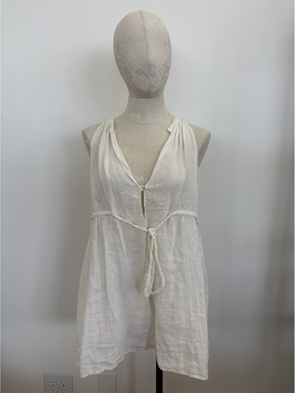 Matteo White Mini Dress, Size M